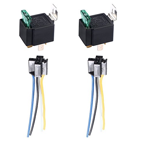 E Support™ 2 x 30 A, 12 V, Auto-Relais, 4-polig, für Kraftstoffpumpe, Ventilator, Relais, Sicherung, Geschirr, Motorrad von ESUPPORT