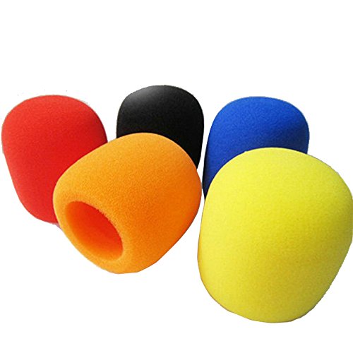 E Support™ 5 X Farbe Handheld Bühne Mikrofon Windschutz Schaum Mic Abdeckung Karaoke DJ Foam von ESUPPORT