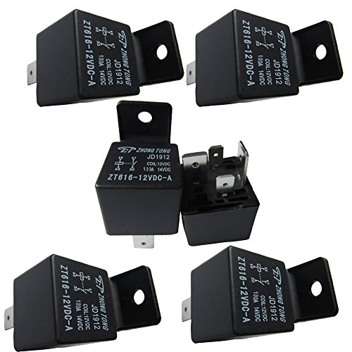 E Support 5 X 12V 100A 4-Polig SPST KFZ Relais Öffner Schließer Auto Wechselrelais Leistungsrelais von ESUPPORT