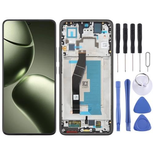 ESVDBPUV DSZQKS AMOLED LCD-Bildschirm-Digitizer für Xiaomi14T, komplette Montage mit Rahmen, SMBJP (schwarz) von ESVDBPUV