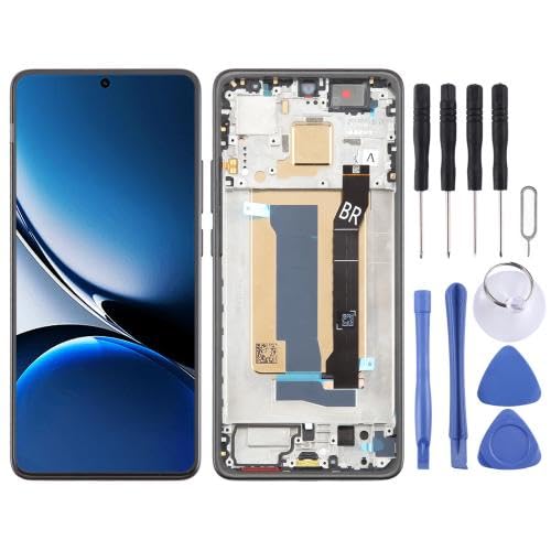 ESVDBPUV DSZQKS SMBJP LCD-Bildschirm-Digitizer für Red-mi Turbo4 AMOLED, Vollmontage mit Rahmen, Schwarz von ESVDBPUV