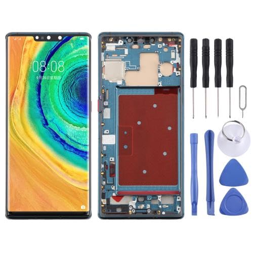 ESVDBPUV DSZQKS SMBJP TFT-LCD-Bildschirm-Digitizer für Hua wei Mate30 Pro, vollständige Montage mit Rahmen, unterstützt keine Fingerabdruck-Identifikation, SMBJP (grün) von ESVDBPUV