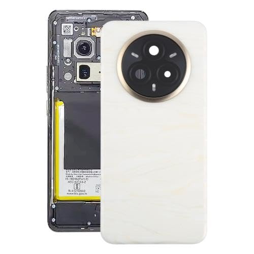 ESVDBPUV JBWBTCX DSZQKS Akkudeckel für Realme14Pro+ mit Kameralinsenabdeckung, Weiß von ESVDBPUV