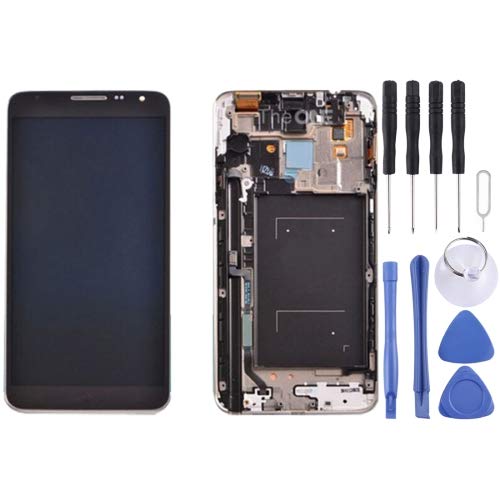 ESVDBPUV RNRSTH LCD Display + Touch Panel mit Rahmen für Galaxy Note 3 Neo / N7505 SMBJP (Schwarz) von ESVDBPUV
