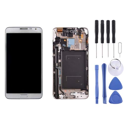 ESVDBPUV RNRSTH LCD Display + Touch Panel mit Rahmen für Galaxy Note 3 Neo / N7505 SMBJP (Weiß) von ESVDBPUV