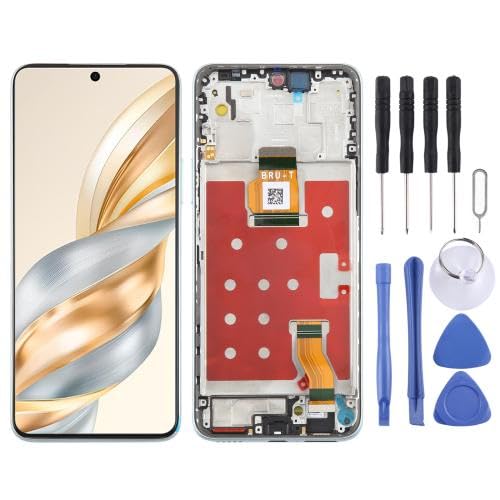 ESVDBPUV YXLGNDD LCD-Bildschirm-Digitizer für Honor X60, komplette Montage mit Rahmen, SMBJP (blau) von ESVDBPUV
