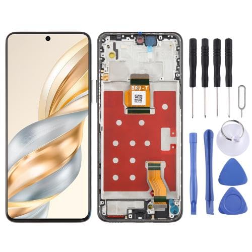 ESVDBPUV YXLGNDD LCD-Bildschirm-Digitizer für Honor X60, komplette Montage mit Rahmen, SMBJP (schwarz) von ESVDBPUV