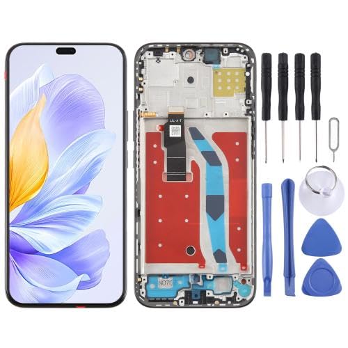 ESVDBPUV YXLGNDD LCD-Bildschirm-Digitizer für Honor X60i, komplette Montage mit Rahmen, SMBJP (schwarz) von ESVDBPUV