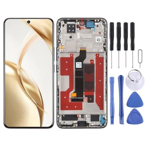 ESVDBPUV YXLGNDD LCD-Bildschirm-Digitizer für Honor200, komplette Montage mit Rahmen, SMBJP (schwarz) von ESVDBPUV