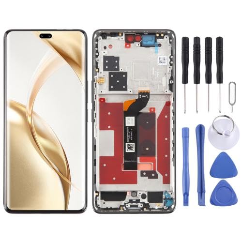 ESVDBPUV YXLGNDD LCD-Bildschirm-Digitizer für Honor200 Pro, komplette Montage mit Rahmen, SMBJP (schwarz) von ESVDBPUV