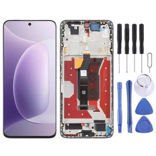 ESVDBPUV YXLGNDD LCD-Bildschirm-Digitizer für Honor300, komplette Montage mit Rahmen, SMBJP (Silber) von ESVDBPUV