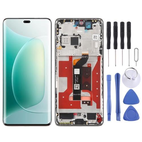 ESVDBPUV YXLGNDD LCD-Bildschirm-Digitizer für Honor300 Pro, komplette Montage mit Rahmen, SMBJP (Silber) von ESVDBPUV