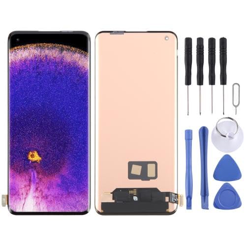 ESVDBPUV YXLGNDD für OP/PO Find X5 Pro CPH2305 OLED-LCD-Bildschirm mit Digitalisierer, vollständige Montage mit Fingerabdruck-Identifikation SMBJP (Farbe 1) von ESVDBPUV