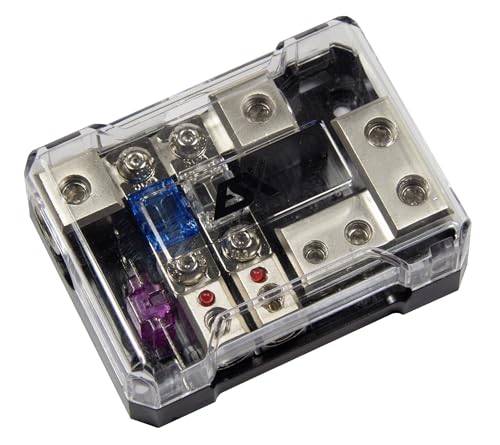 ESX DFD2/2G - 2-Fach Mini-ANL Sicherungshalter mit integriertem Masseverteiler bis 50qmm Powerkabel von ESX