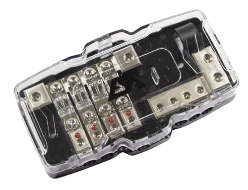 ESX DFD2/4G - 4-Fach Mini-ANL Sicherungshalter mit integriertem Masseverteiler bis 50qmm Powerkabel von ESX