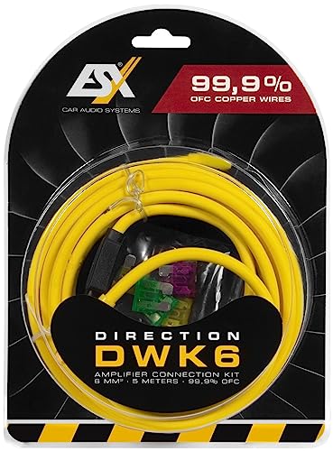 ESX DWK 6 - Kabelkit VOLLKUPFER 6mm² mit Sicherung | 5m von ESX