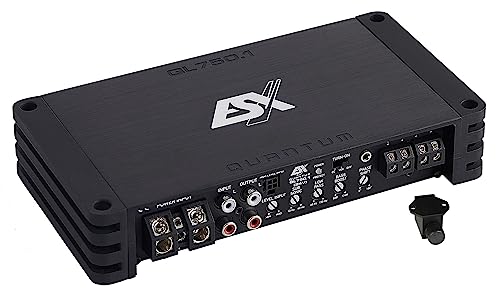 ESX QL750.1-24V - 1-Kanal Class-D Car-Audio Verstärker für 24Volt Bordnetz in LKW oder Reisebussen mit Bass-Fernbedienung | 1 x 450/750 Watt RMS @ 4/2 Ω | Start/Stopp Ready von ESX