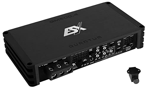 ESX QM500.4 | 4-Kanal Class D Mini Digital Verstärker 500 Watt RMS Ausgangsleistung in schwarz von ESX