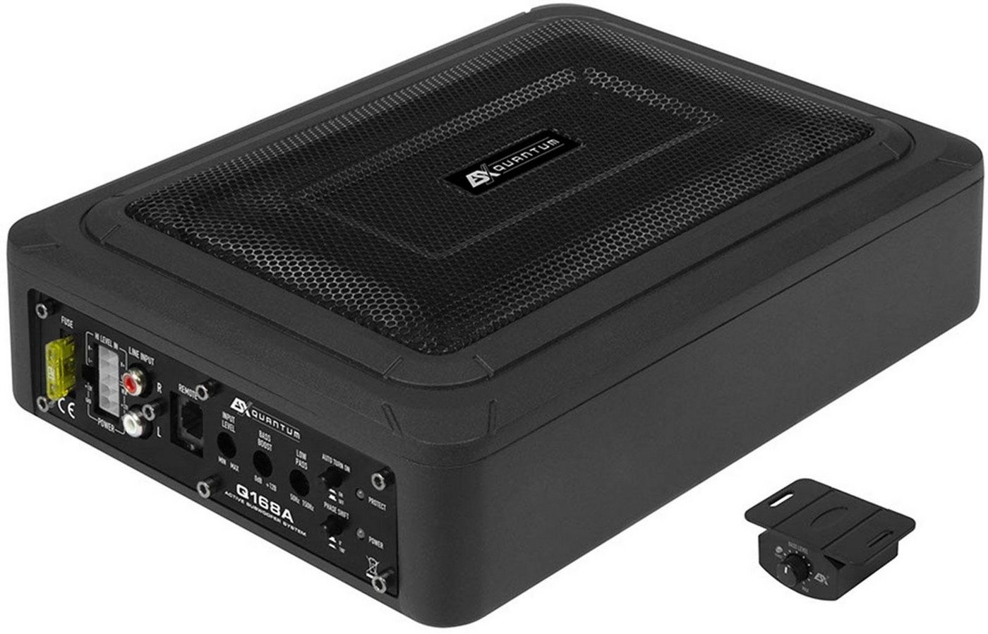 ESX QUANTUM Untersitz Aktiv-Subbox Q-168A mit 200 Watt Auto-Subwoofer von ESX