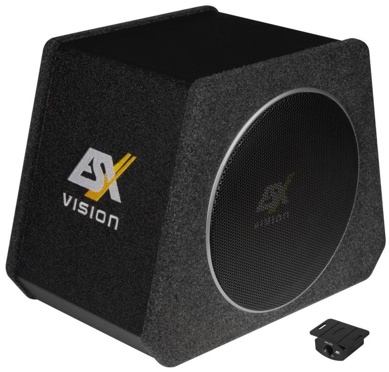 ESX V800A Aktiver 20 cm Subwoofer mit Passivmembran Auto-Subwoofer (200 W, max.: W 20 cm) von ESX
