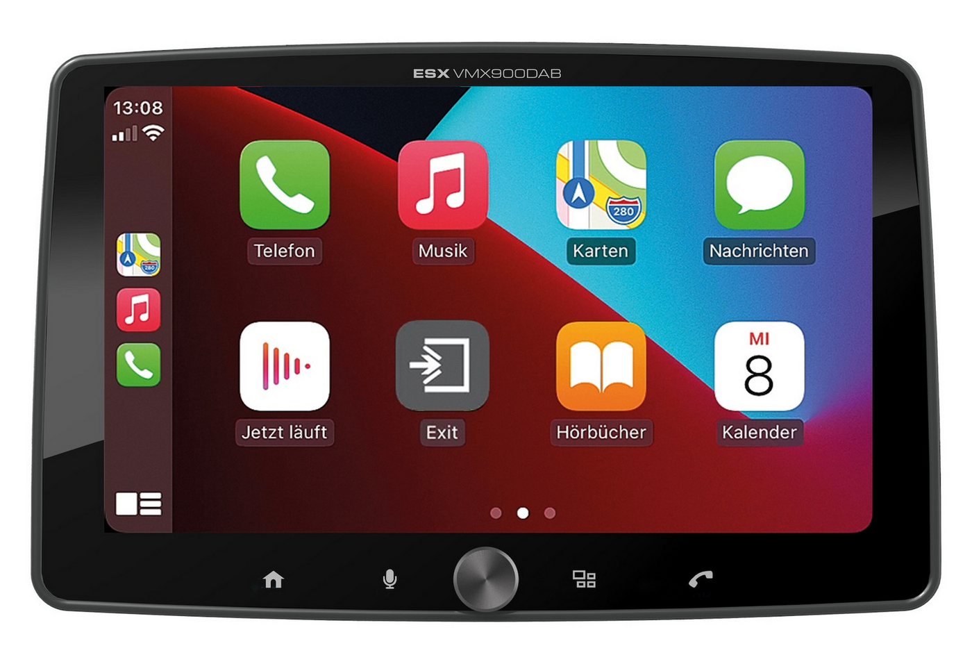 ESX VISION VMX900DAB Universal 1-DIN Media Moniceiver mit 9“ Touchscreen Autoradio (Digitalradio (DAB) von ESX