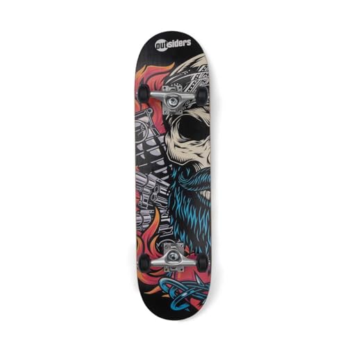 ET TOYS Outsiders - Pro Style Skateboard Dark Skull (489) von ET TOYS