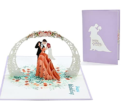 3D Hochzeit Pop Up Karten mit Braut und Bräutigam tanzen, 3D Grußkarte für Hochzeitsfeier, Verlobungskarte, Pop Up Jubiläumskarte, 3D Valentinstag Karten, Geburtstagskarte für Frau, W01 von ETA