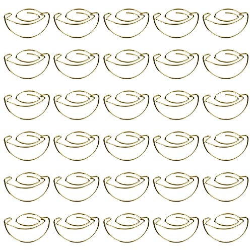 30pcs Gold kleiner Spaß einzigartiges Formpaplungsclip -Etikett Eisen für Lesezeichen Plan Notebook -Büro von ETAINGYEUN