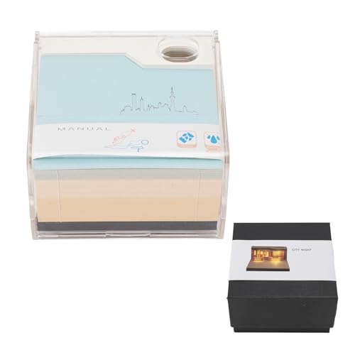 3D Art Memo Pad Dekorative Ornament Exquisite Stick Notes Light Pen Holder Office Studie Multifungionales Papierkunst von ETAINGYEUN