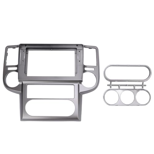 Autoradio-Stereo-Blende Doppel-Din-Navigations-Armaturenbrett-Einfassung Grau-Kit für X Trail T30 03 07 (Ohne Netzkabel) von ETAINGYEUN