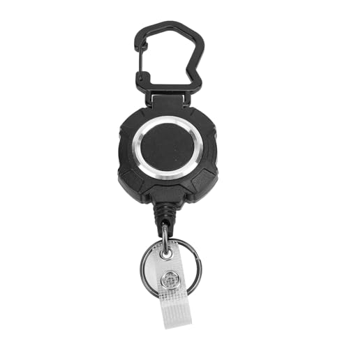 Einziehbarer Keychain Edelstahl Drahtkarabiner -ID -Abzeichen im Freien Wanderweg aus Edelstahl Draht von ETAINGYEUN