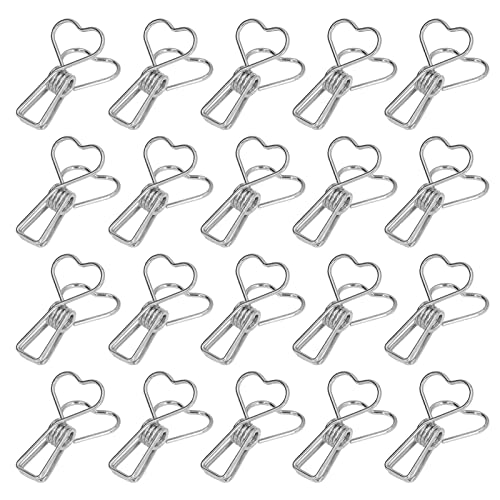 Elegante robuste Papierclips 20pcs kleine Speicherwerkzeuge für Büro (Silber) von ETAINGYEUN