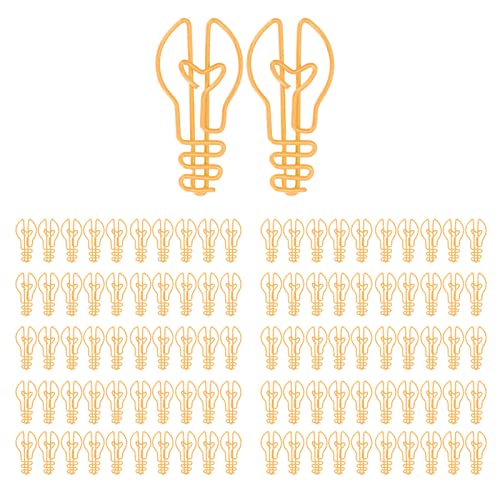 Glühbirnenform -Metallpapierclips für Office 100pcs erhöhte Schlupf (Gelb) von ETAINGYEUN