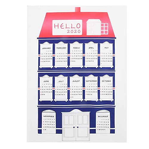 Hausmuster 2020 Kalender Tuch Wandhänge dekorativer Kalender für Home Study Hintergrund 50x70 cm von ETAINGYEUN