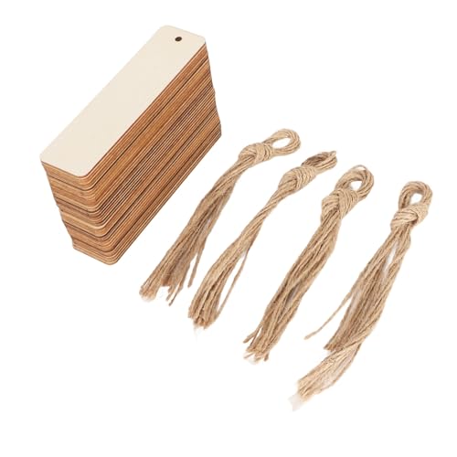 Hölzerne Handarbeit Handwerk Lesezeichen 72pcs mit Seilen für Scrapbooking -Karten Geschenke Dekorationen von ETAINGYEUN
