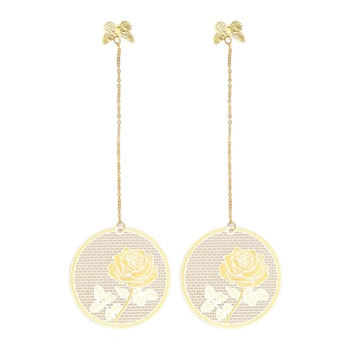 Hollow Out Vintage Chinese Style Metal -Lesezeichen 2PCS für das Geburtstagsgeschenk für Student Office von ETAINGYEUN