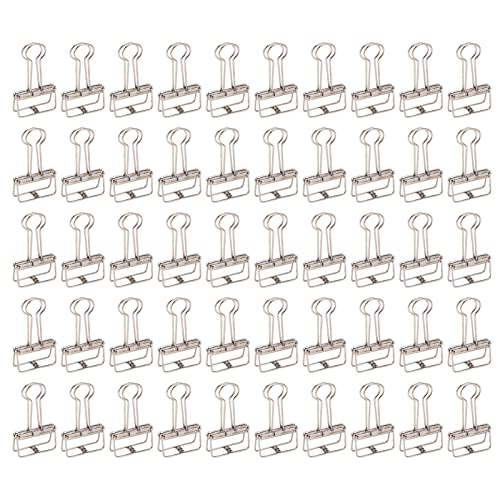 Metal Hollow Clips robuste Papierklemmen für Dokumentzertifikat Ticket Kleidung Organisation (Silber) von ETAINGYEUN