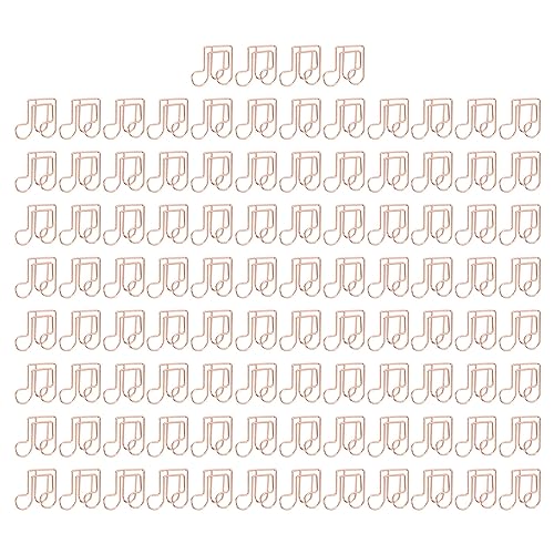Metal Niedliche Papierclips 100pcs Firma Electroplating für Dokumente Klassifizierung Portable Storage Box Music Note Design von ETAINGYEUN