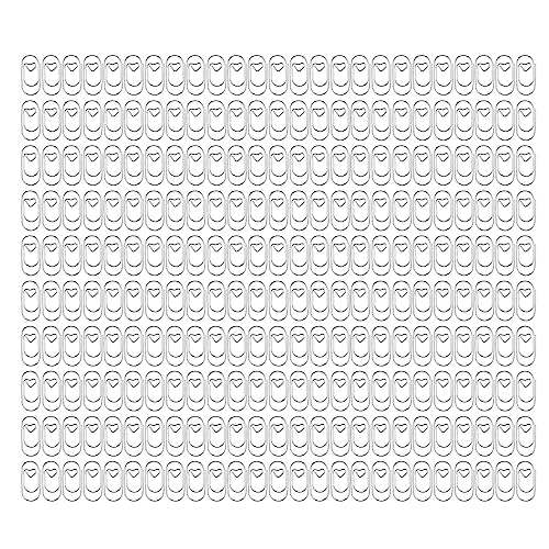 Nette Herzform Kunststoff bedeckte Drahtpapierklammern für Home School Office Organization 250pcs (Silber) von ETAINGYEUN