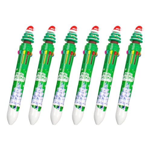 ETAWDE 6 x Shuttle Pen 10 in 1 Multicolor Pen Retractable Kugelschreiber Cartoon Weihnachten Kugelschreiber Schule Bürobedarf ETAWDE 6 x Shuttle Pen 10 in 1 Multicolor Pen Retractable Kugelschreiber Cartoon Weihnachten Kugelschreiber Schule Bürobedarf von ETAWDE