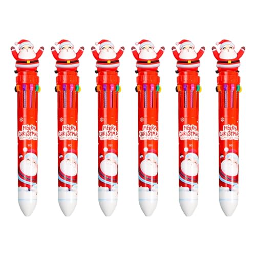 ETAWDE 6 x Shuttle Pen 10 in 1 Multicolor Pen Retractable Kugelschreiber Cartoon Weihnachten Kugelschreiber Schule Bürobedarf ETAWDE 6 x Shuttle Pen 10 in 1 Multicolor Pen Retractable Kugelschreiber Cartoon Weihnachten Kugelschreiber Schule Bürobedarf von ETAWDE