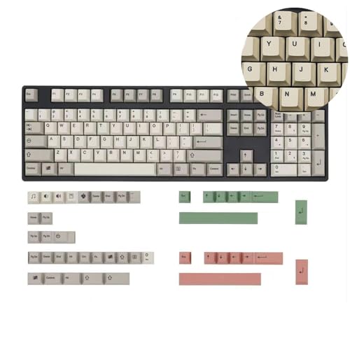 Hintergrundbeleuchtung mit 149 Tasten, Retro-Tastenkappen, 9009, Farbe Englisch/Koreanisch/Japanisch/Russisch für mechanische Tastaturen von ETAWDE