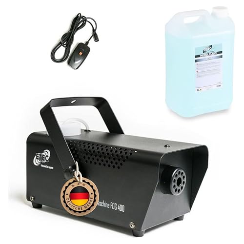 ETEC FOG 400 Nebelmaschine inkl. 5 Liter Professional Nebelfluid - Smoke Fogger Fog-Machine Party Disco Club DJ Fernbedienung Set Sparangebot 400 Watt Fernbedienung von ETEC Professional Show Equipment