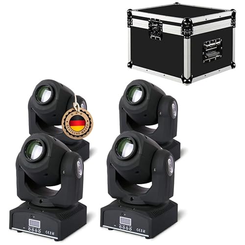 ETEC LED Moving Head E30 Pocket Spot Set mit Flightcase DMX Gobo DJ Party Disco von ETEC Professional Show Equipment