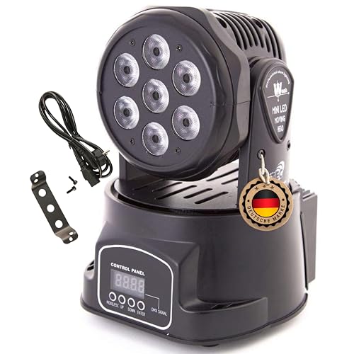 ETEC LED Moving Head ML712 Washlight RGBWA+UV 6-in-1 Mini Washer 7x12 Watt - Schwarzlicht Disco Party Club DJ Effekt Scheinwerfer von ETEC Professional Show Equipment