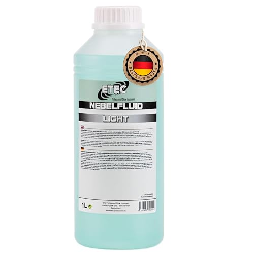 ETEC Professional Nebelfluid 1 Liter Light Fog Fogger Fluid Flüssigkeit Nebelmaschine Leicht Fazer Hazer Lasershow von ETEC Professional Show Equipment