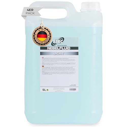 ETEC Professional Nebelfluid 20 Liter Light Fog Fluid Indoor leichte Dichte Nebelflüssigkeit Hazer Fazer 4 x 5 Liter Set Nebelmaschine DJ Event Bühne Auftritt Veranstaltung von ETEC