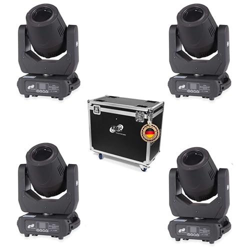 ETEC Professional LED Moving Head Pure Beam 150L Set mit Flightcase Gobo Fokus Farbrad Farbmischung DMX Veranstaltung Bühnenbeleuchtung Effekt Licht Party Disco Show DJ von ETEC