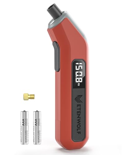 ETENWOLF T300Plus Reifendruck Prüfer Digitaler Luftdruckprüfer 0,2-13,8 Bar, Kalibriert auf ANSI B40.7 Grad 2A(±0,5%), AAA-Batterie von ETENWOLF