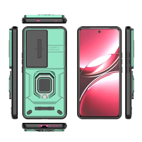 ETGOKJM Telefonschutz Kompatibel mit Vivo V50 5G (ausländische Version) Handyhülle, schlanke Hülle, Ständer-Handyhülle, PC- und TPU-Handyhülle, Push-Window-Handyhülle Telefonzubehör(Green) von ETGOKJM
